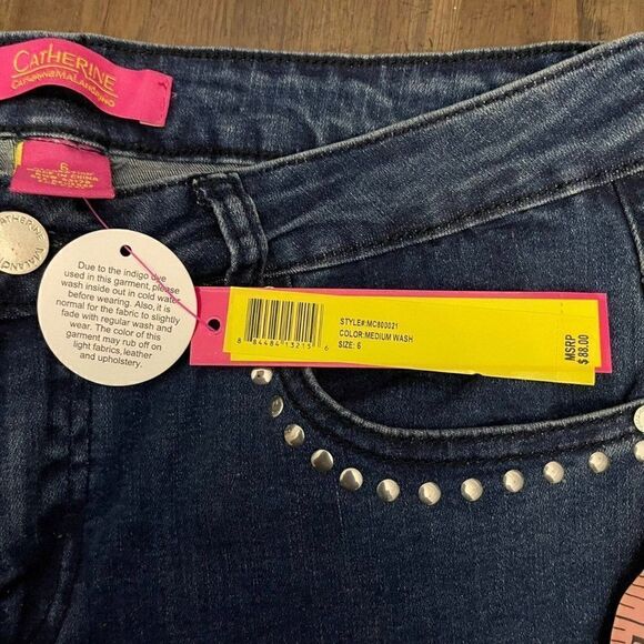 Studded Denim Flared Jeans - Picture 7 of 15